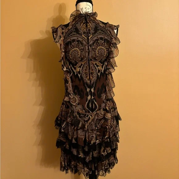 ETRO Paisley Print Dress In Black & Brown (Bag included)